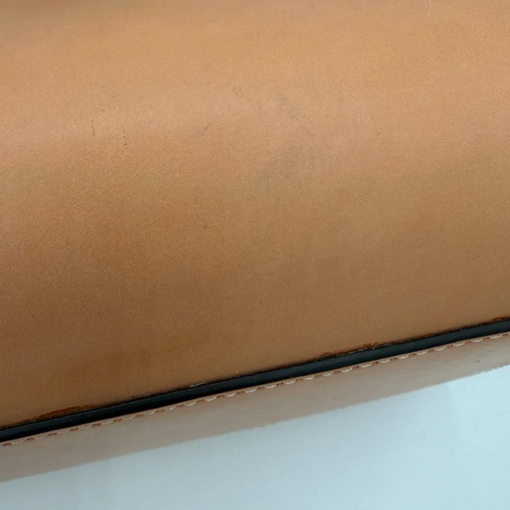 Alexander Wang Tan Leather Large Structured Satchel Top Handle Crossbody Bag